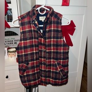 NWT Red and Blue Checkered Vest